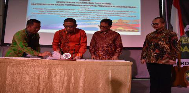 Kementrian ATR Taken Mou Terkait Sertifikasi Aset dengan Pemprov Kalbar