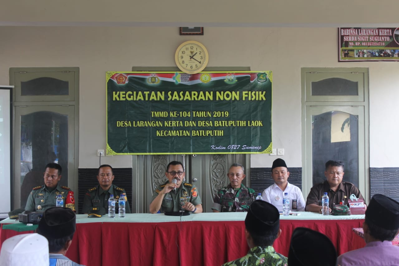 Dialog dengan Warga, ini Pemaparan Staf Kemenhan RI Ketika Kungker ke TMMD Sumenep