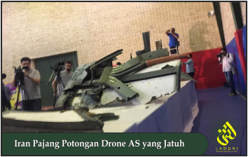 Iran Pajang Potongan Drone AS yang Jatuh