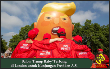 Balon 'Trump Baby' Terbang di London untuk Kunjungan Presiden A.S.