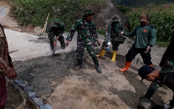 Banser dan TNI Membangun untuk Bangsa