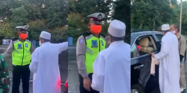 Viral, Seorang Pria Berjubah Putih Lawan Petugas, Polda Jatim Bakal Tindaklanjuti