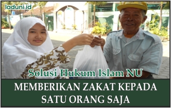 Zakat yang Diberikan Kepada Seseorang Saja