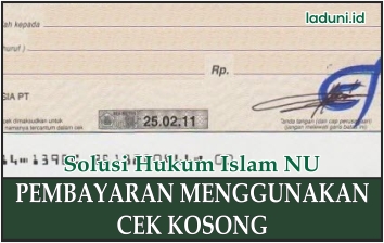 Pembayaran Menggunakan Cek Kosong