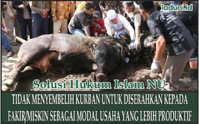 Hewan Kurban Diserahkan Kepada Fakir Miskin untuk Modal Usaha yang Lebih Produktif