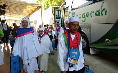 JCH Asal Pidie Tiba di Asrama Haji