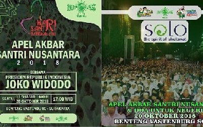 Sambut Hari Santri Nasional 2018, Santri Gelar Apel Akbar di Solo