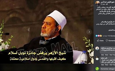 Syekhul Azhar Menolak Nobel Perdamaian