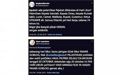 Saat Tengku Zulkarnain Dipatahkan Timur Suprabana Soal Pelantikan Presiden