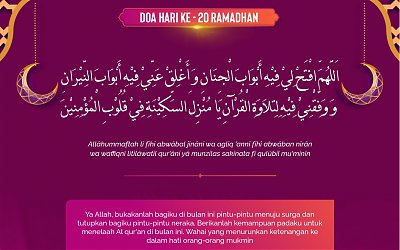 Doa Puasa Ramadhan Hari ke-20 dan Hikmahnya