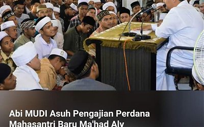 Abi MUDI Isi Pengajian Perdana Mahasantri Baru Ma'had Aly MUDI Masjid Raya Samalanga