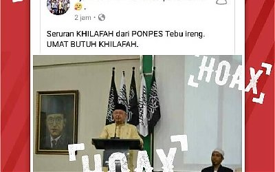 Hoax, Kader HTI Sebar Foto Gus Sholah Mendukung Khilafah