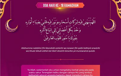 Doa Puasa Ramadhan Hari ke-18 dan Hikmahnya