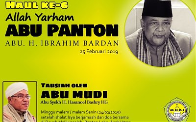 Al-Mursyid Abu MUDI Isi Tausyiah Haul Allahuyarham Abu Panton Ke-6