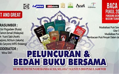 Antologi Puisi Penyair 9 Negara Diluncurkan di Museum Tsunami Aceh