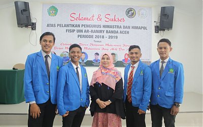 Perdana Pengurus Himapol dan Himastra Fisip Uin Ar-Raniry Dilantik