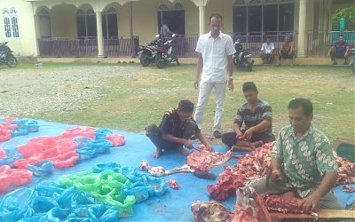 Solidaritas dan Kebersamaan di Balik Penyembelihan Qurban Gampong Lamkawe