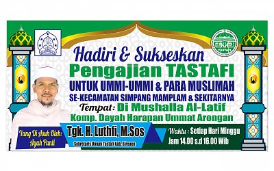 Pengajian Muslimah MPZT Akan Dilaksanakan di Dayah Harapan Umat Arongan