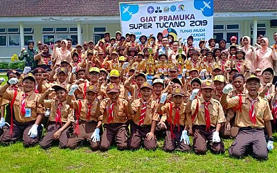 SMP Angkasa Lanud Abd Saleh Ditempati Kegiatan Pramuka Supertucano 2019