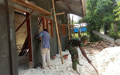 Madrasah Al-Miftah Menjadi Sasaran TMMD 104 di Sumenep