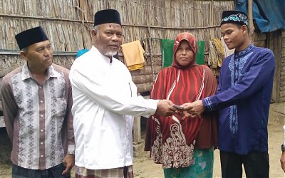 Muktadir, Santri Kurang Mampu Asal Madat Terima Bantuan Sapefam