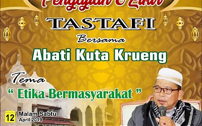Malam Ini, Abati Kuta Krueng Isi Pengajian Tastafi di Masjid Al-Falah Sigli