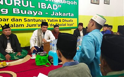 Antisipasi Virus Corona, Santri Ponpes Nurul Ibad Baca Sholawat Thibbil Qulub