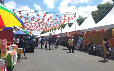 CGM di Pontianak Diramaikan traksi Naga dan Barongsai
