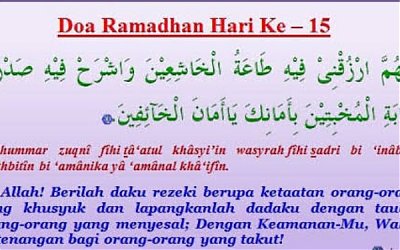 Doa Puasa Ramadhan Hari ke-15 dan Hikmahnya