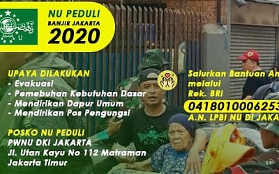 Tim NU Peduli Buka Posko Banjir di Enam Titik, Posko Utama di PWNU DKI Jakarta