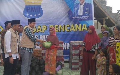 Ketum PB PMII Kunjungi Lombok, Salurkan Berbagai Bantuan dan Pastikan Tagana Bekerja Efektif