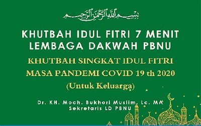 Khutbah Idul Fitri: Masa Pandemi COVID-19