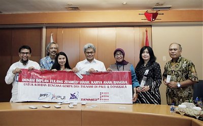 BPPT-Kemenristekdikti Kirim Implan Tulang Buatan Anak Bangsa Bantu Korban Sulteng dan NTB