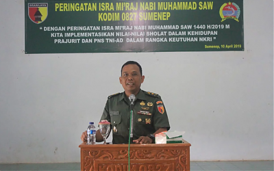 Ini Pesan dalam Isra’ Mi’raj Nabi Muhammad SAW 1440 H yang Digelar Kodim 0827 Sumenep