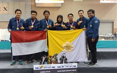 UGM Juara Satu pada Ajang Kontes Robot Internasional di Korea