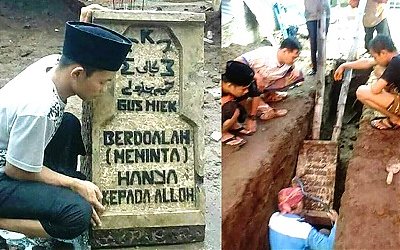 Nisan di Ndalem Gus Miek Ploso Kediri
