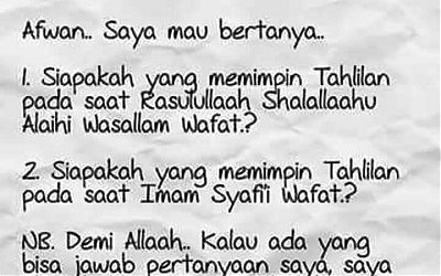 Jawaban Ini Menepis Keraguan Atas Pertanyaan Wahabi “Siapa yang Menahlili Rasulullah?”