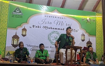 Rawat Tradisi, GP Ansor Sukaluyu Cianjur Peringati Isra' Mi'raj