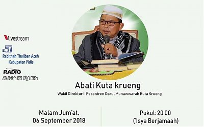 Abati Kuta Krueng Isi Pengajian Tastafi di Masjid Al-Falah Kota Sigli