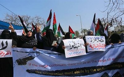 Tuntut PBB Akhiri Blokade Gaza, Warga Palestina Gelar Demonstrasi