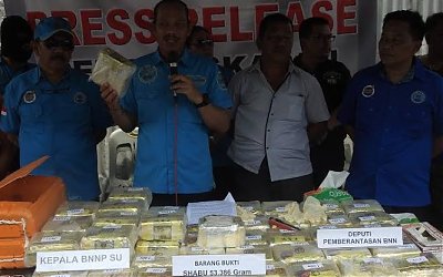 Sebanyak50 Kg Sabu dari Malaysia yang Dikubur dalam Lumpur di Sita Polisi