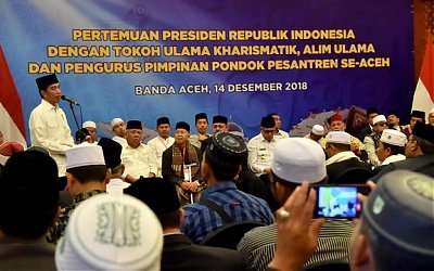 Silaturahmi dengan Ulama Aceh, Presiden Jokowi Tegaskan Percepat RUU Pesantren