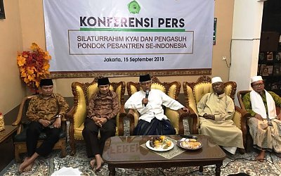 Kini Giliran Ratusan Kiai dan Pengurus Ponpes Deklarasi Dukung Jokowi-Ma’ruf Amin