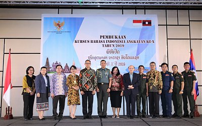 Sejumlah Militer dan Polisi Laos Ikuti Kursus Bahasa Indonesia