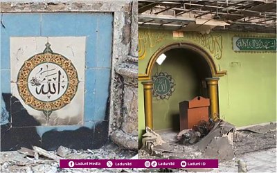 Subhanallah, Kaligrafi Lafadh Allah di Masjid dan Musholla Kapuk Muara Ini Tetap Utuh ketika Kebakaran Hebat Terjadi pada Hari Raya Idul Adha 1446