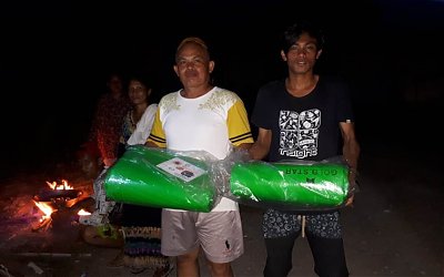 Tanpa Rame, Tim NU Peduli Dirikan Tenda untuk Korban Gempa