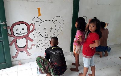 Pos Satgas Perbatasan Ini Disulap Jadi Gedung PAUD