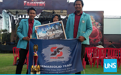 Beton Campuran Kertas dan Batu Andesit Ciptaan Mahasiswa UNS Juara di Bali 