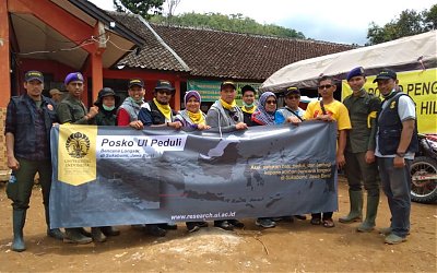 UI Peduli Gelar Aksi Membantu Korban Longsor di Sukabumi
