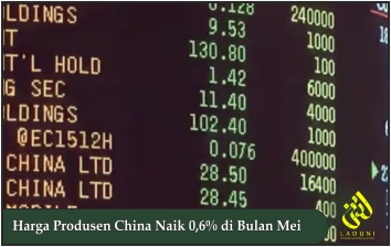 Harga Produsen China Naik 0,6% di Bulan Mei